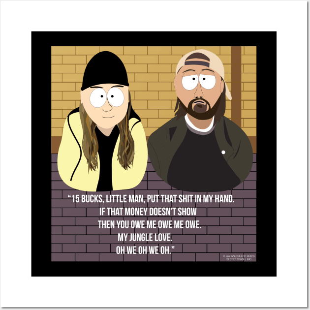 Jay and Silent Bob SouthPark Cartoon Mash-Up Wall Art by ACGraphics